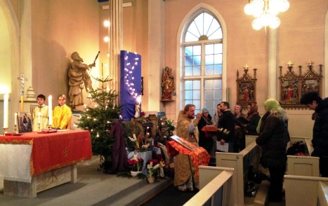Божественная литургия в Тромсе в святочные дни