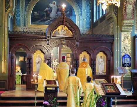 Литургия в храме святого Александра Невского в Копенагене в день престольного праздника