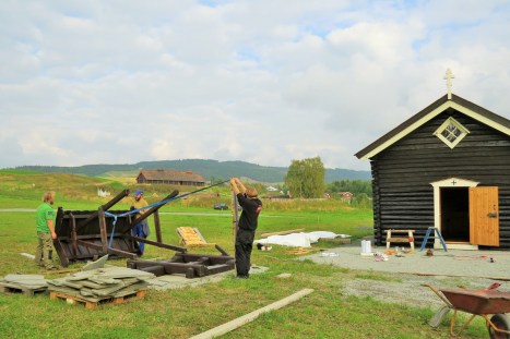 Установка колокольни в вертикальное положение