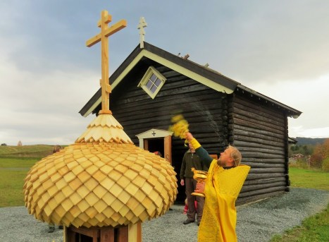 Освящение купола и креста для храма св.Олава в Стиклестаде