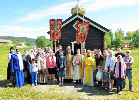 Общая фотография паломников в Стиклестад 21 июня